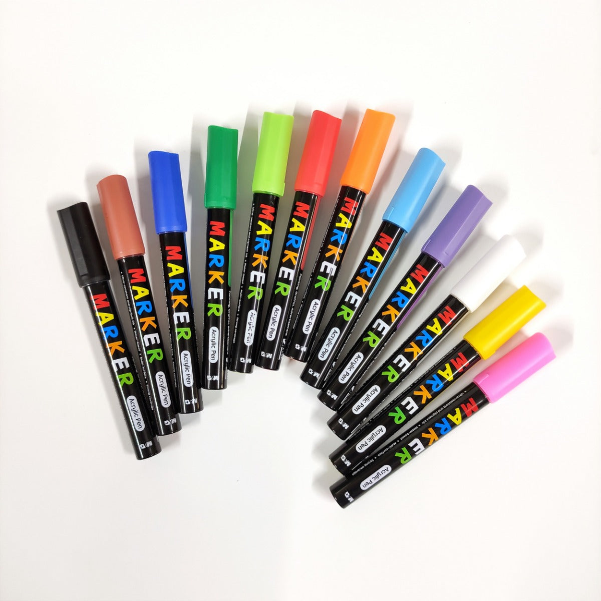 M&G Chenguang ACRYLIC MARKER 2 MM, SET OF 12 - No:APL976E1