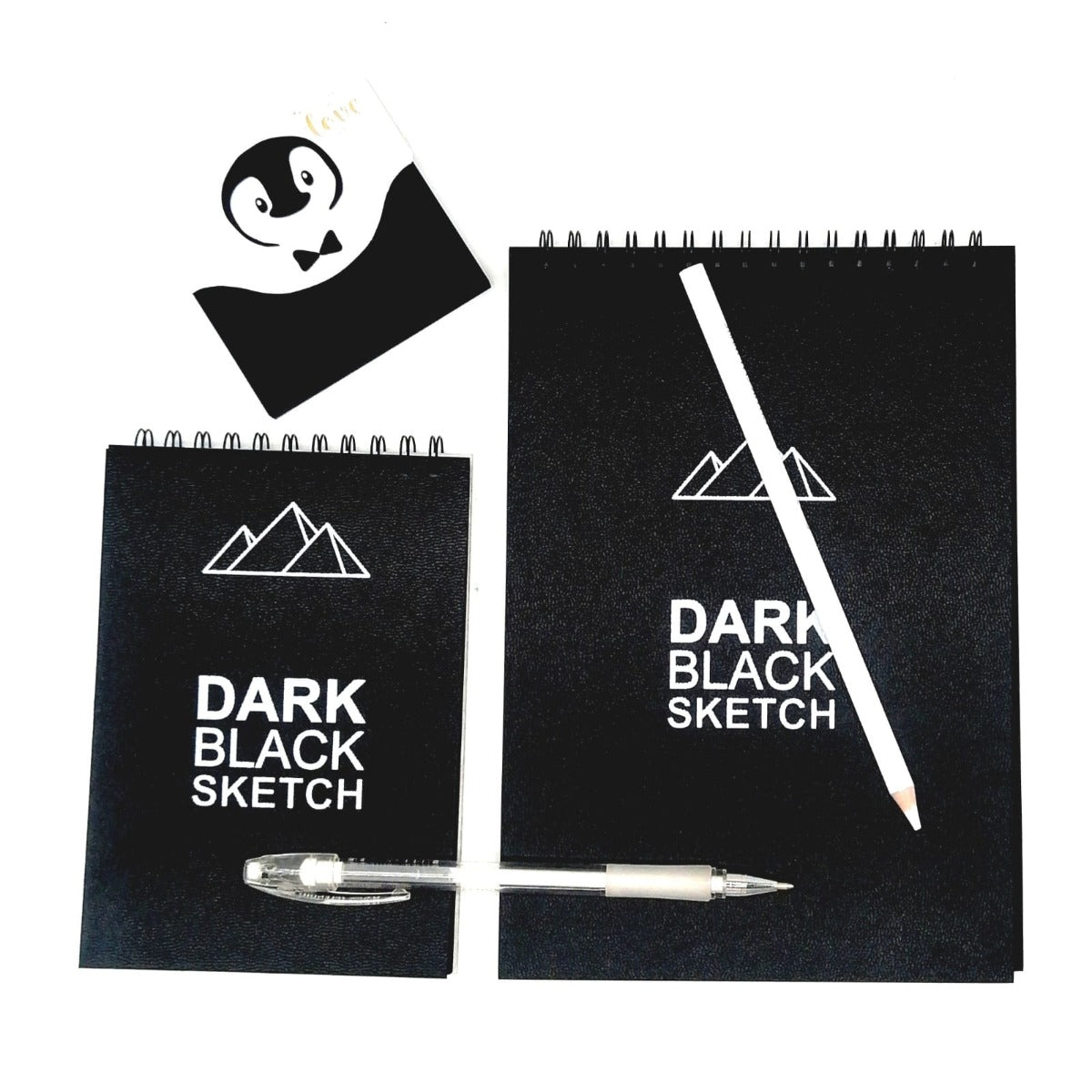 مجموعة تلوين M&G باللون الأسود، رسم تخطيطي أسود + ملحقات - 5 قطع - رقم: 1166