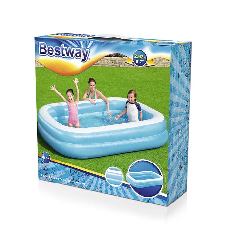 Bestway Blue Rectangular Pool 2.62m x 1.75m x 51cm - No:54006