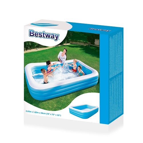 Bestway Blue Rectangular Pool 3.05m x 1.83m x 56cm - No:54009