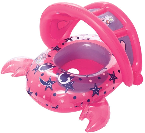 قارب سباحة آمن على شكل سرطان البحر، مقاس 86 سم × 66 سم