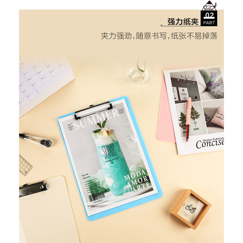 M&G Chenguang A4 board clip blue vertical notepad clip-1pcs-No:ADM95369