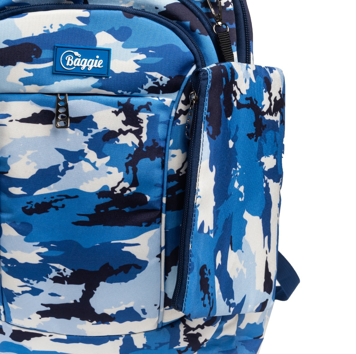 حقيبة ظهر كبيرة الحجم مناسبة لأجهزة الكمبيوتر المحمولة مقاس 15.6 بوصة و19 بوصة مع حافظة أقلام - (لون كحلي)