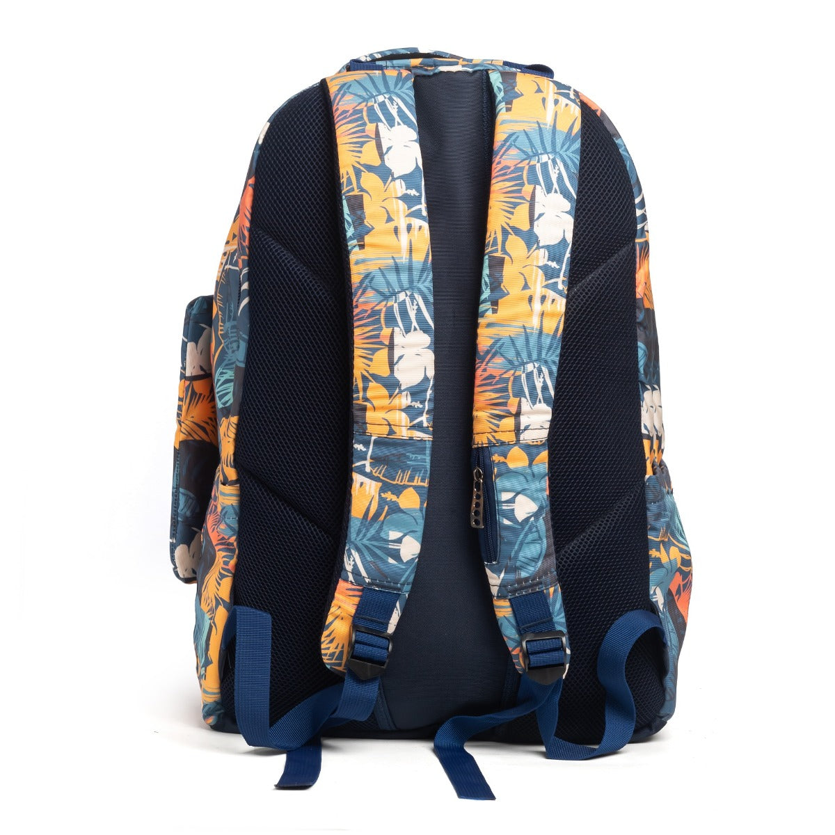 حقيبة ظهر كبيرة الحجم بتصميم عصري، تتسع لجهاز كمبيوتر محمول مقاس 15.6 بوصة أو 19 بوصة، مع حافظة أقلام - (مزينة بالزهور)