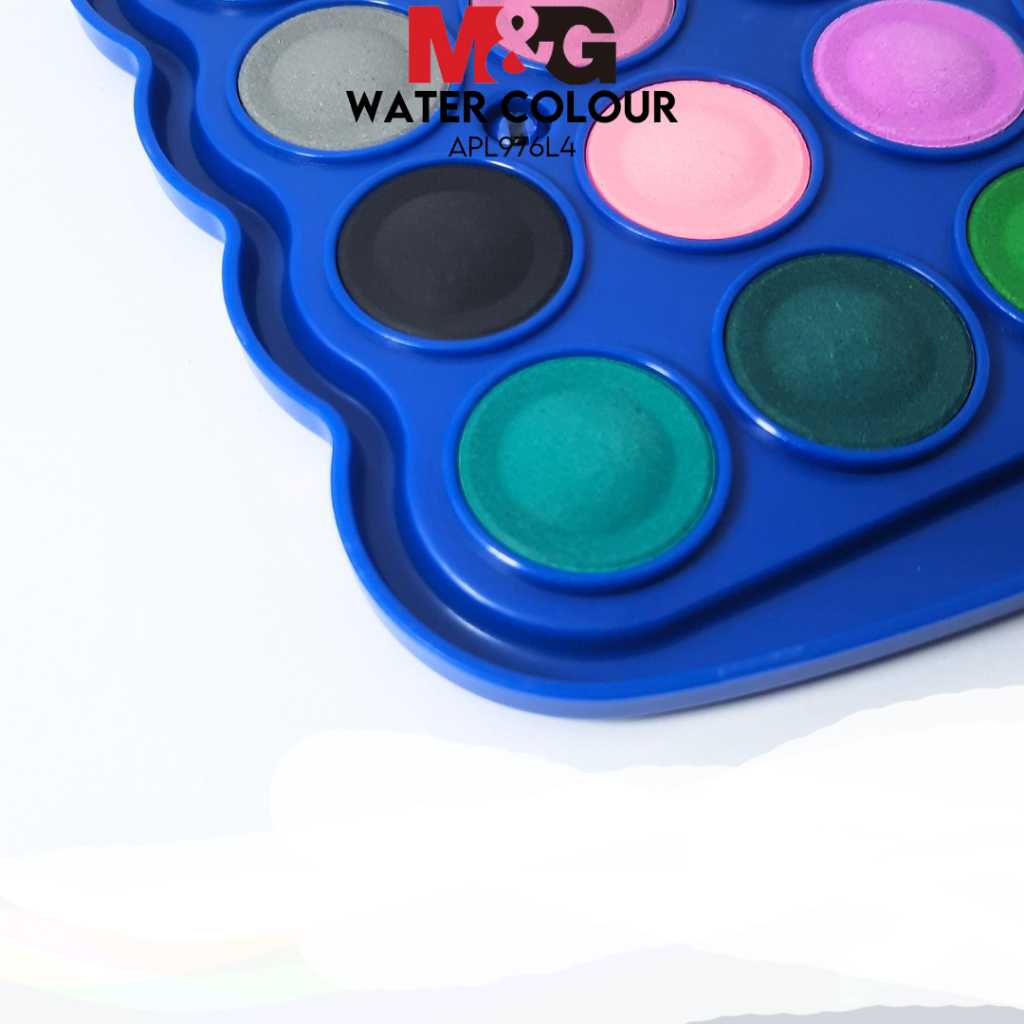 ألوان مائية صغيرة من إم آند جي تشنغوانغ، ٢٤ لونًا مع فرشاة - رقم المنتج: APL976L4