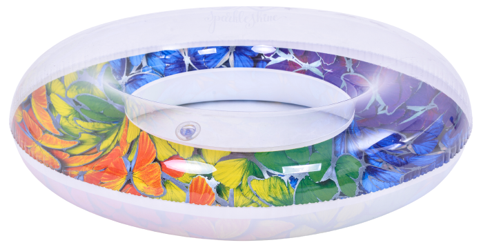 عوامة سباحة مزينة بفراشات ملونة، قطرها 90 سم