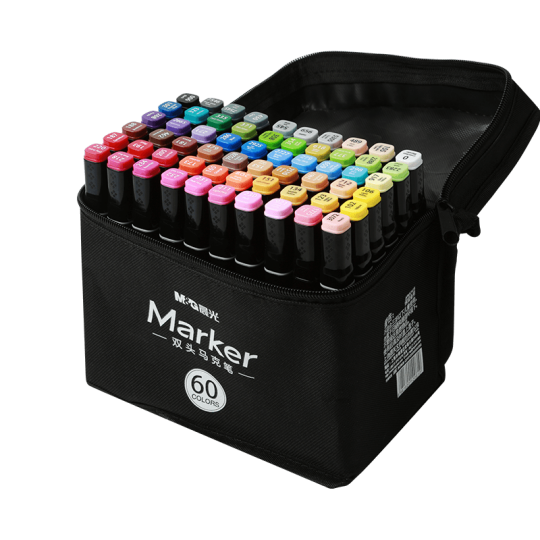 M&G Chenguang bagged double-headed marker pen color painting 60 colors - No:APMV1415