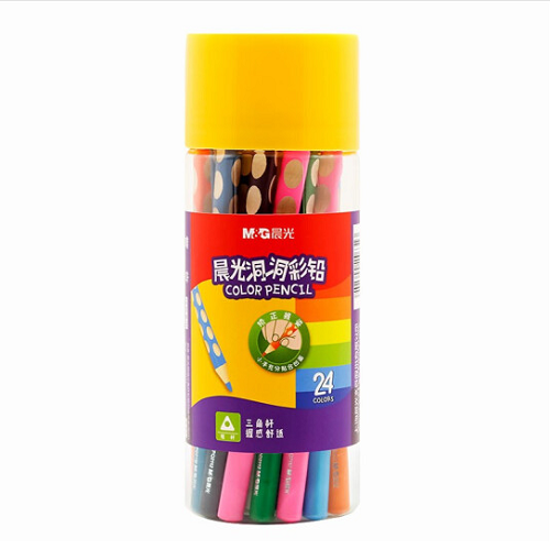M&G 24 Colored Pencils Hole colored Thick Rod No: AWPQ2114