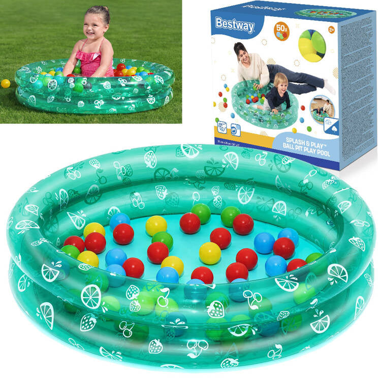 Bestway 2-Ring Ball Pit Play Pool with balls 91cm x 20cm + 50 balls - No:51141
