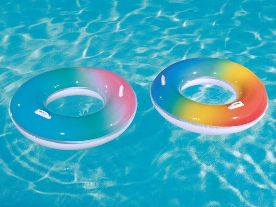 عوامة سباحة بألوان قوس قزح من بيست واي، قطرها 36 بوصة/91 سم