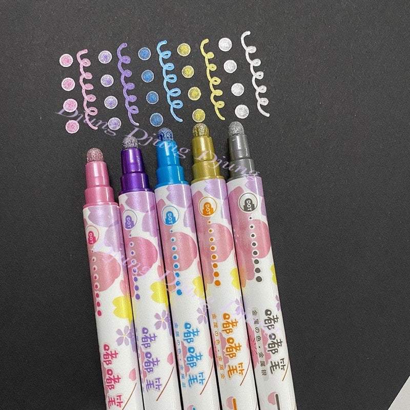 M&G Chenguang set Sakura of Double headed, 5-color pearl colored Meiji pens - No:ACP901K0