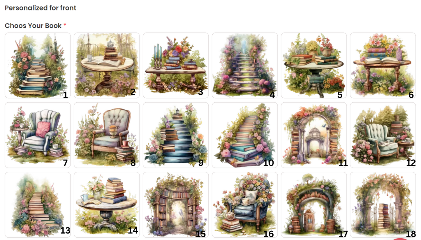 كوب على شكل كتاب - كوب شخصي مزين برسومات كتب عتيقة من فيكتوريا.