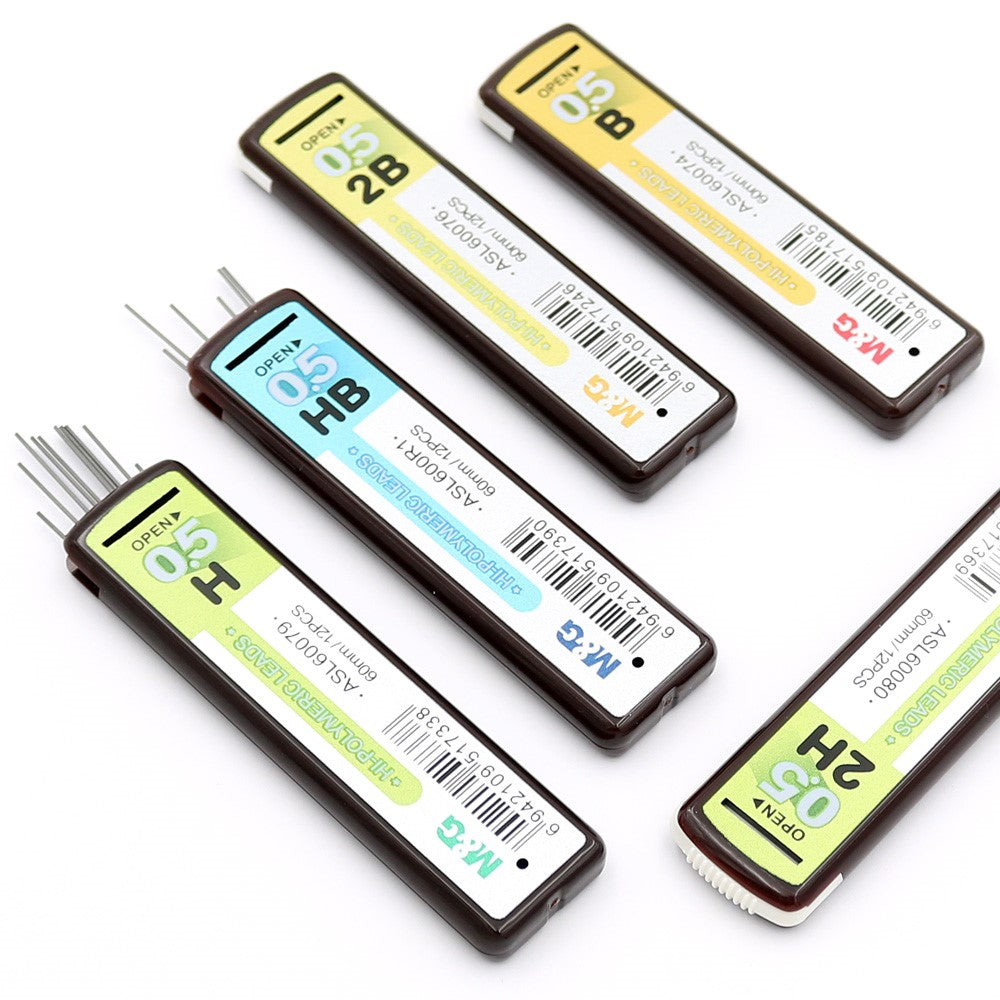 أقلام رصاص M&G Chenguang عالية البوليمر، كتابة دقيقة، HB 0.5 مم - رقم: ASL600R1