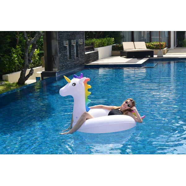 عوامة سباحة جيلونج العملاقة على شكل حيوان وحيد القرن، طولها 115 سم، رقم: 37483