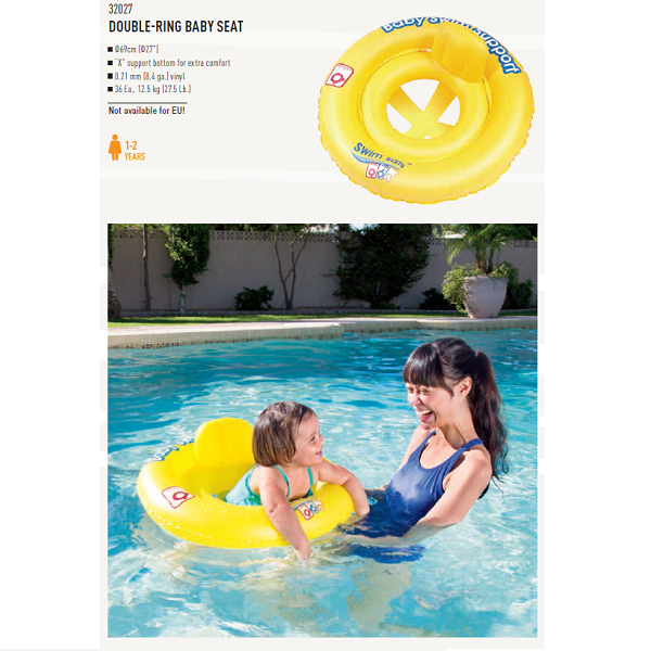 مقعد أطفال Bestway Swim Safe ذو حلقتين مقاس 69 سم - الخطوة أ - رقم: 32027