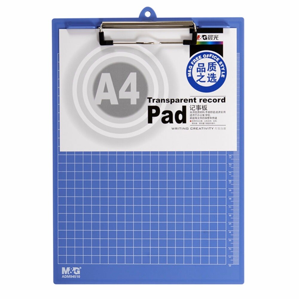 M&G Chenguang A4 Note Board Vertical Plastic Clipboard -1pcs-No: ADM94510