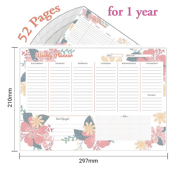 Yassin To Do Weekly planner - A4 - 52 sheets - No:1120