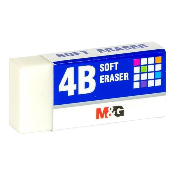 M&G 4B Soft Eraser White – Clean Pencil Erasing for School & Art AXPN0760 | SKU: 6941025175943
