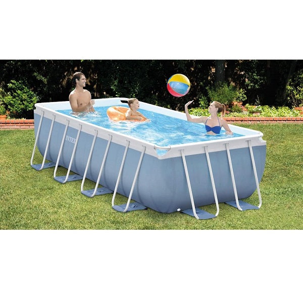 مسبح مستطيل بإطار بريزم من إنتكس، أبعاده 4 أمتار × 2 متر × 1 متر - رقم: 26788