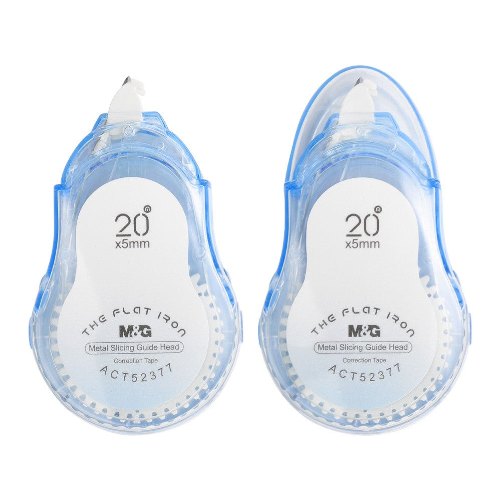 M&G Chenguang The Flat Iron Correction Tape 5mm x 20m – Long-Lasting Correction Tape with Metal Slicing Guide Head - 1pcs - No: ACT52377