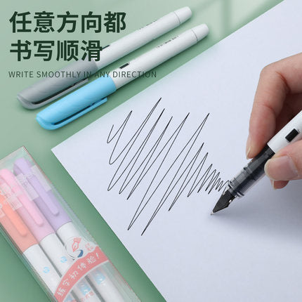 Chenguang fountain straight liquid pen-free ink Blue EF-tip - 1pcs - No:AFPU0101