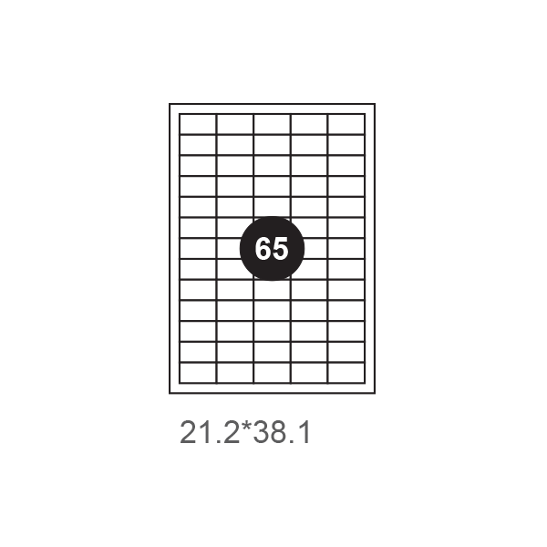 Yassin Pack of Label Yassin A4 - Size(38.1*21.2mm) 65