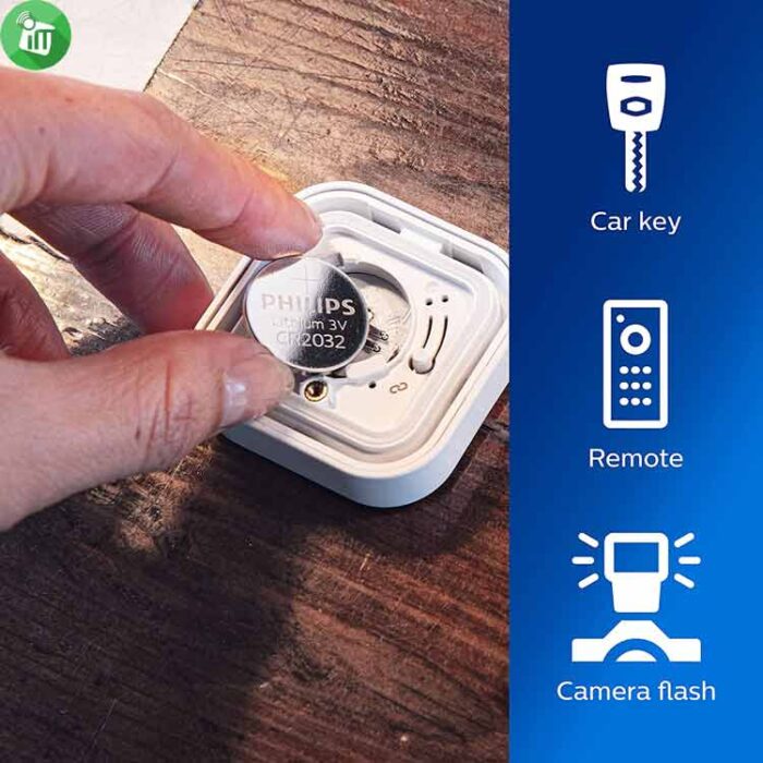 بطارية ليثيوم فيليبس CR2032 – 3 فولت قطعة واحدة