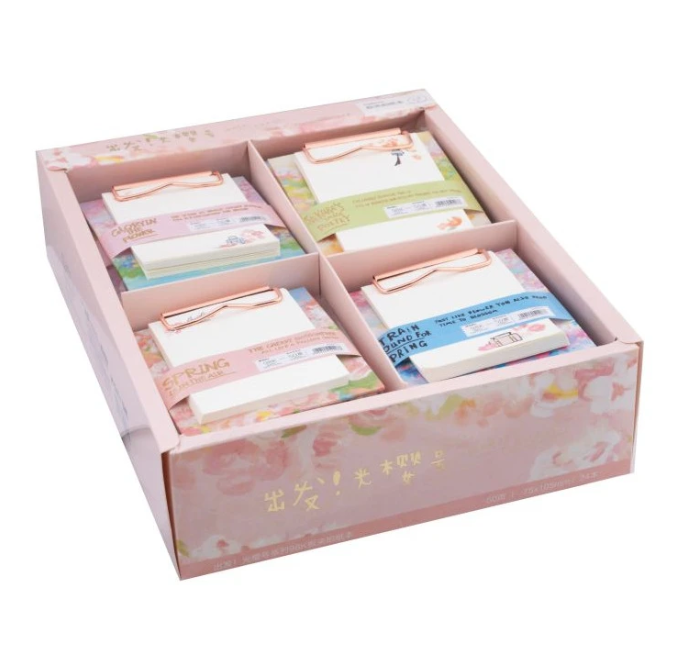 M&G Sakura Time Mini Clip Board with 50 Sheet 12.5x10 cm No:G98575 (Assorted Colours)