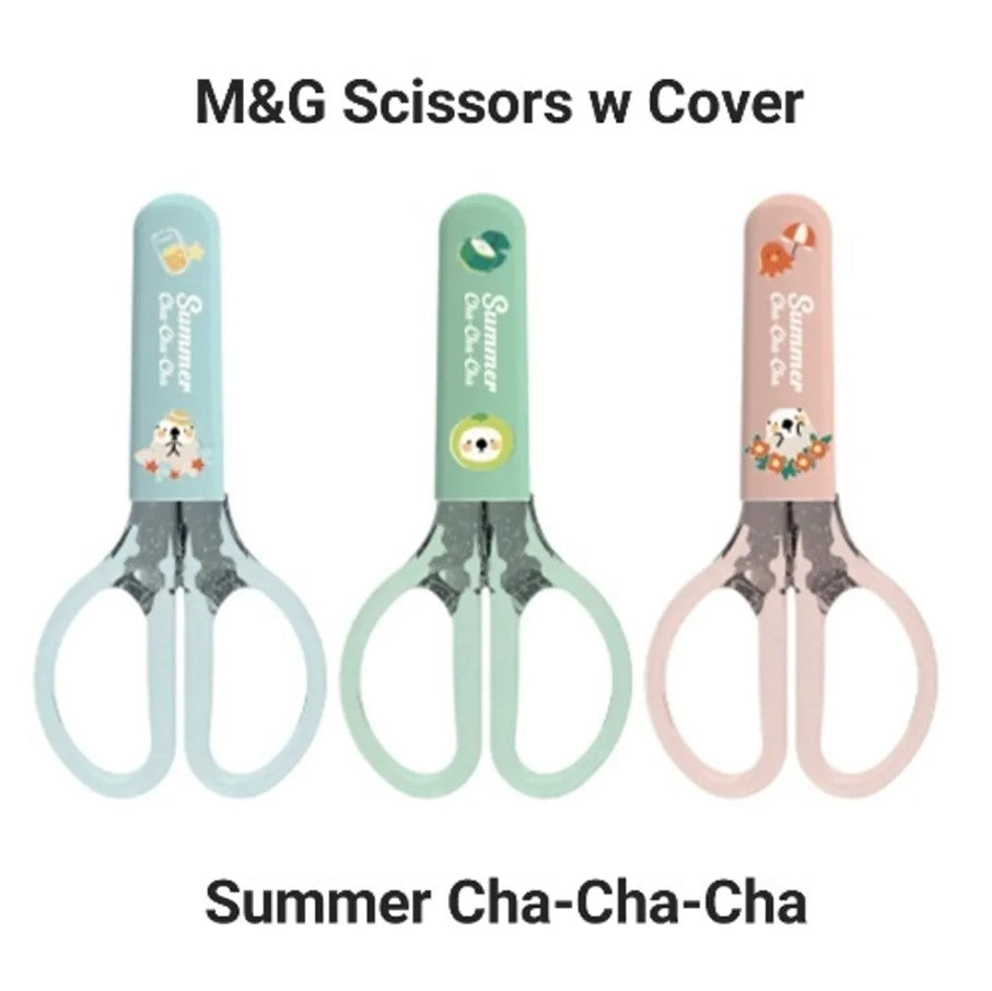 M&G Chenguang Summer Cha-Cha-Cha Scissors with Safety Cover Blunt Tip 120mm - No:ASS913R8