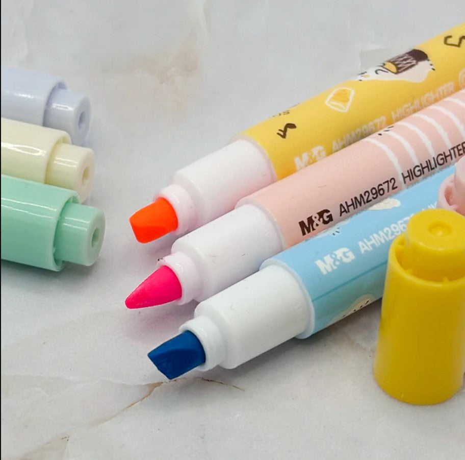 M&G Chenguang Summer Cha Cha Cha Mini Highlighter Pack of 6pcs - No:AHM29672
