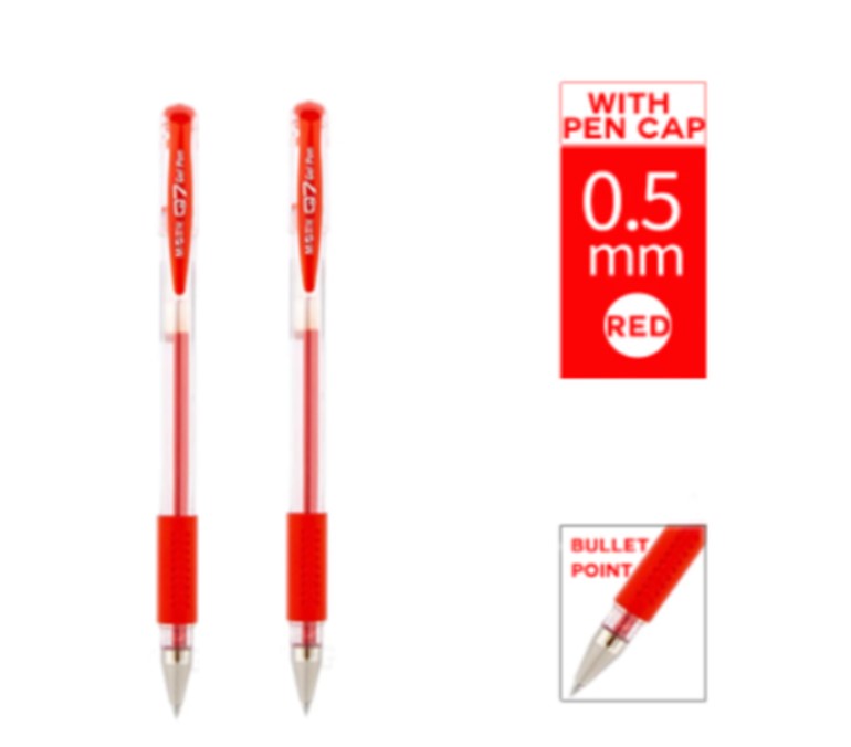 أقلام جل كلاسيكية من إم آند جي تشنغوانغ كيو 7، 0.5 مم - أحمر - قطعة واحدة - رقم المنتج: AGP30173