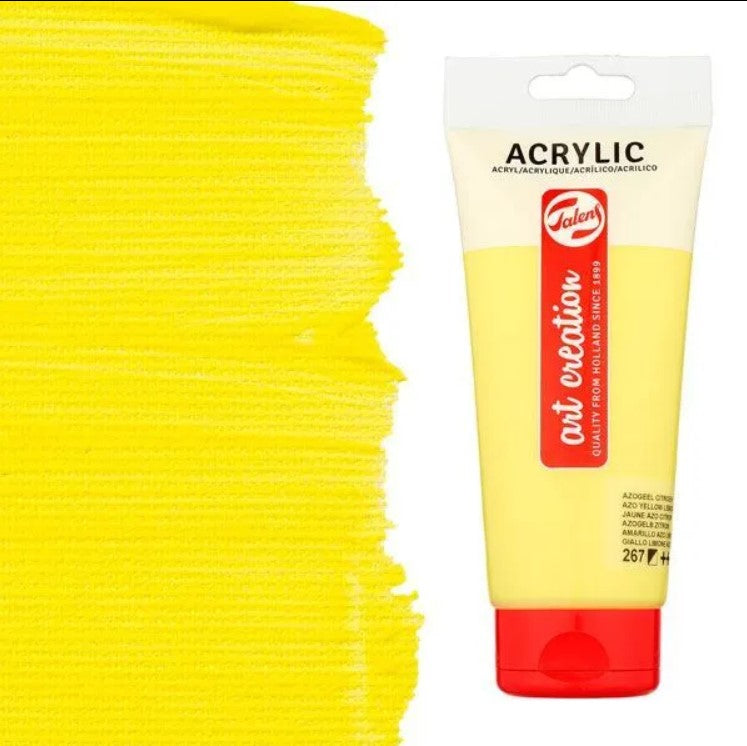 Talens Art Creation Acrylic Colour Tube 200 ml - Azo Yellow Lemon - No:267