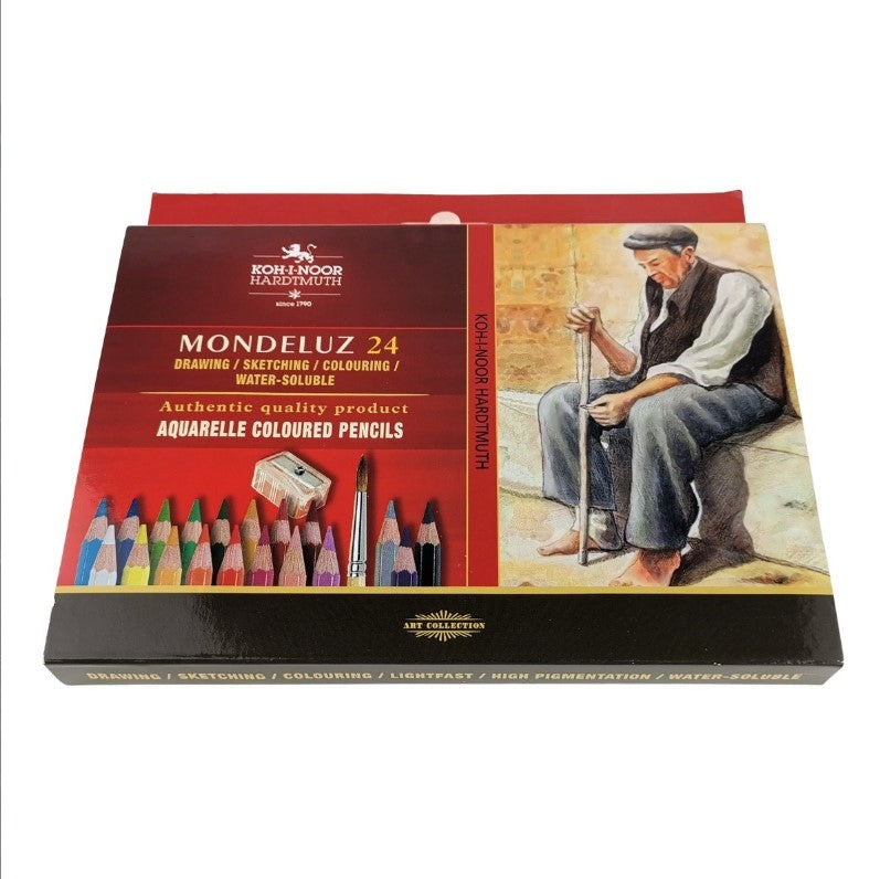 أقلام تلوين مائية كوه-إي-نور مونديلوز + فرشاة، 24 قطعة - رقم: 3711
