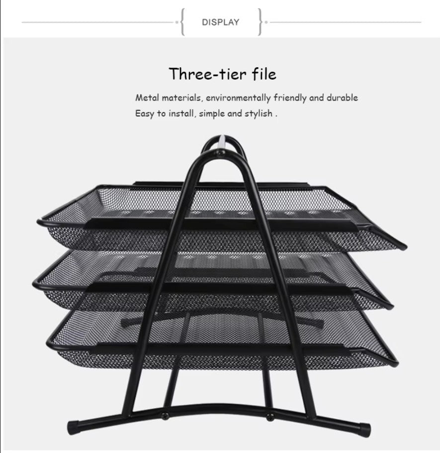 رف ورق معدني بثلاث طبقات من إم آند جي تشنغوانغ - رقم: 94754