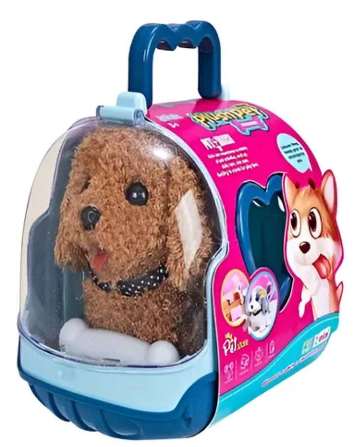 حقيبة سفر تفاعلية صغيرة على شكل كلب صغير إلكتروني محشو - رقم: MC-1005
