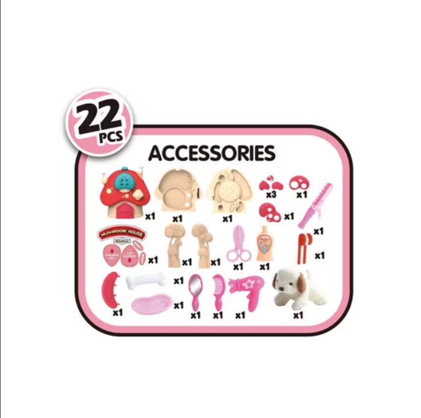 2 in 1 Mushroom House Crossbody Bag with Two Forms Cute Pet Theme (22 PCS) - No: KF2435