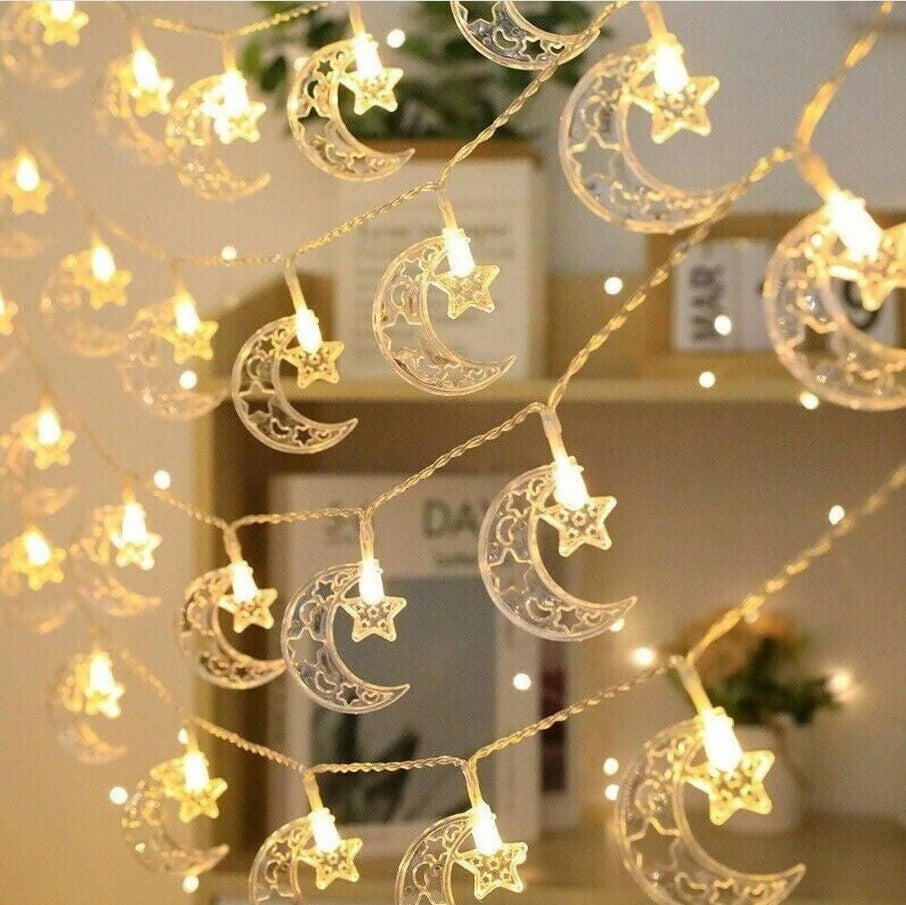 Ramadan decorations Star Moon Fairy LED String Lights crescent - 3M