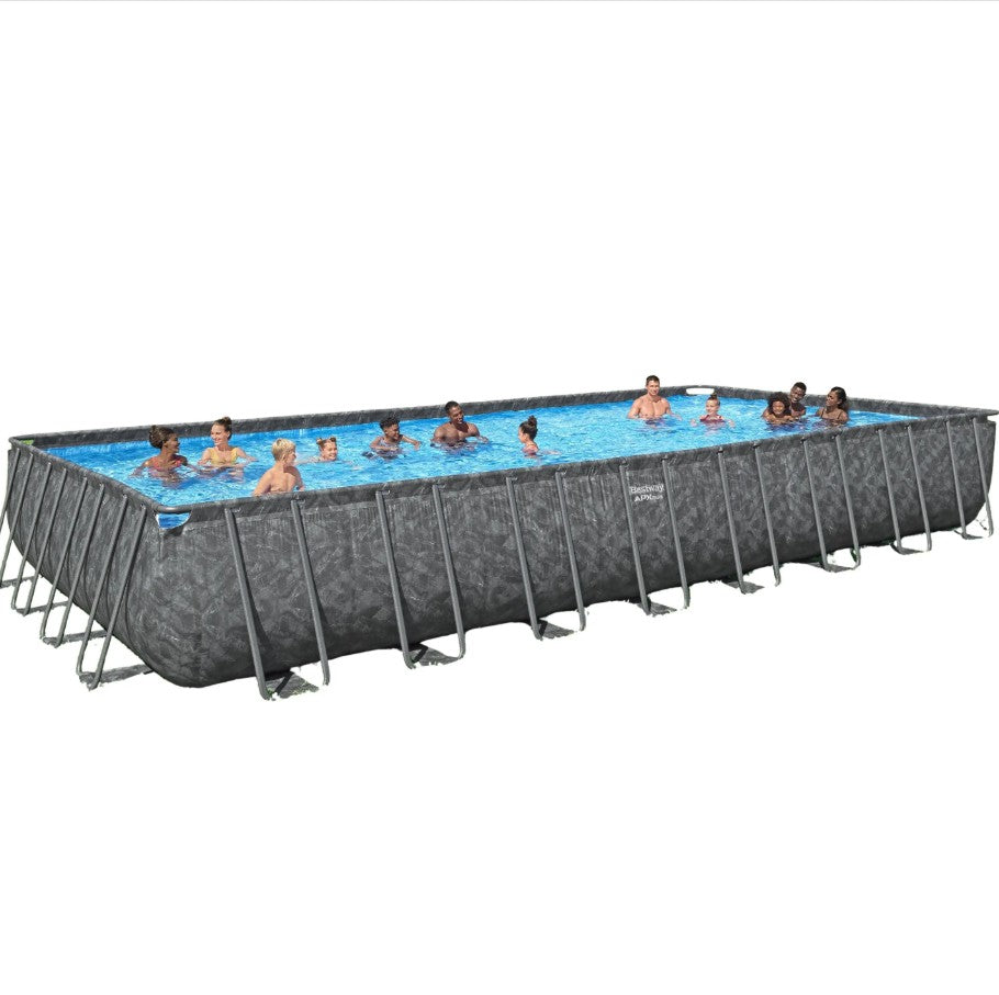 Bestway APX 365 Above Ground Swimming Rectangular Pool Set 9.56m x 4.88m x 1.32m - No: 561KJ