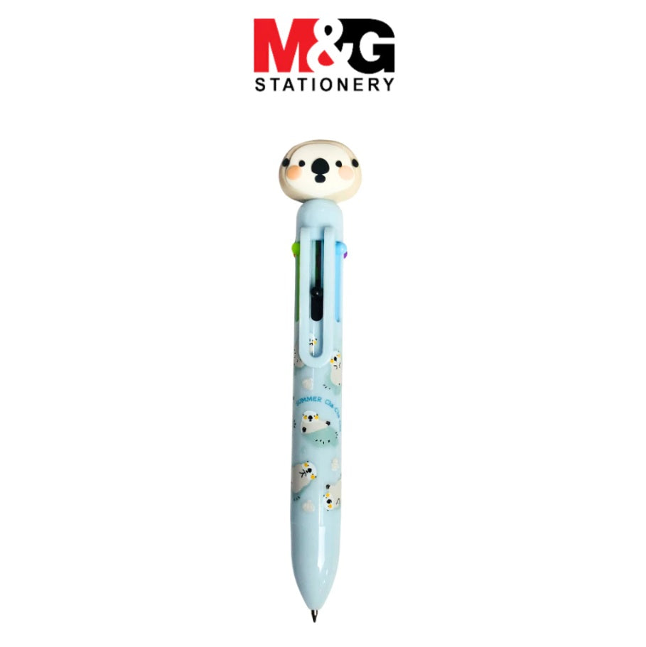 قلم حبر جاف M&G Chenguang Summer Cha Cha Cha 6 في 1 بألوان زاهية للكتابة بخط عريض 0.7 مم - قطعة واحدة - رقم المنتج: ABPU8172