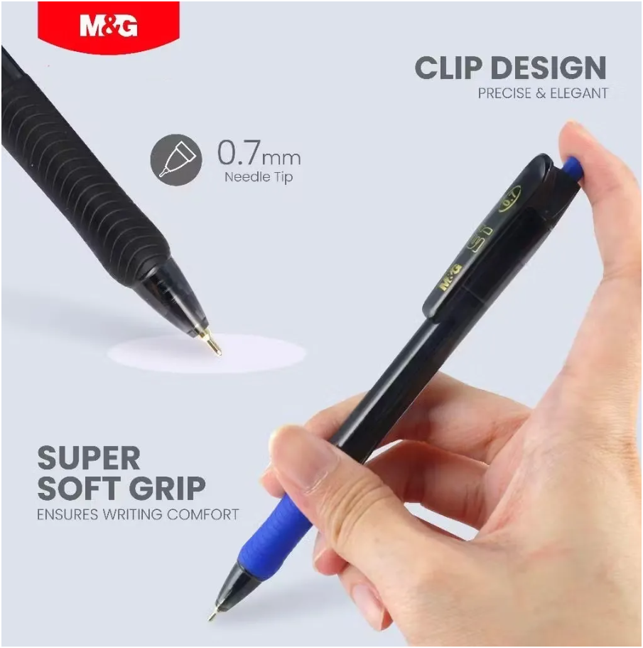 قلم حبر جاف M&G Chenguang E1، تجربة كتابة سلسة، قابل للسحب، 0.7 مم - قطعة واحدة - رقم المنتج: ABPK5471