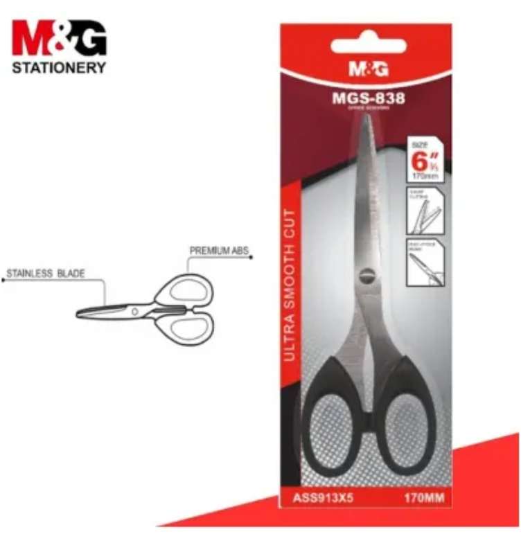 مقص إم آند جي تشنغوانغ، قص دقيق للمكاتب والأعمال اليدوية، 170 مم - رقم: ASS913X5