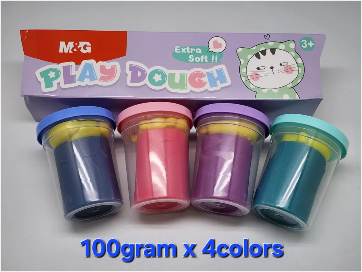 معجون تشكيل M&G Chenguang، بلاستيسين، مجموعة قطط متنوعة، 4 ألوان، غير سام - رقم المنتج: AKE040D0