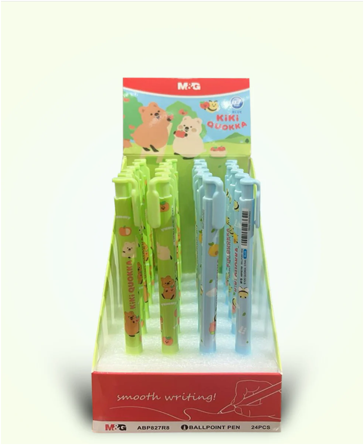 قلم حبر جاف M&G Chenguang Kiki Quokka، سن 0 مم للكتابة السلسة للملاحظات اليومية والنماذج - قطعة واحدة - رقم: ABP827R8