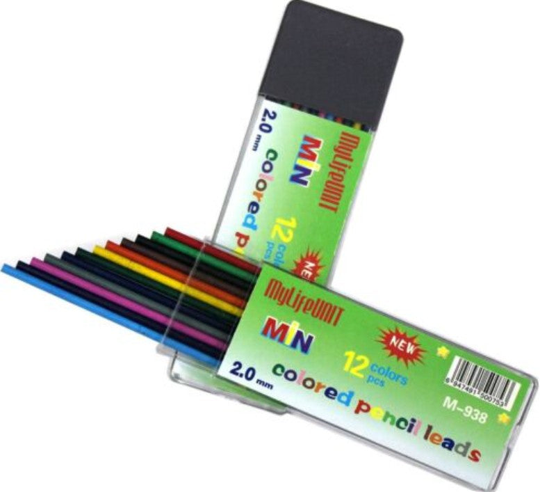 Mylif Eunit/Refill Leads for mechanical pencil, Coloured Pencil Refill Leads - No: M-938