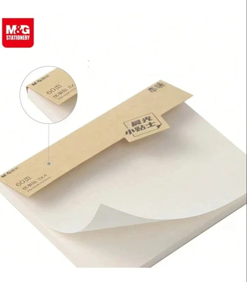 M&G Chenguang 3x4 Inch sticky Notes Color Printed Self-Adhesive Memo Paper 60 sheets - No:YS-410
