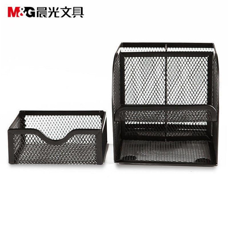 حامل أقلام متعدد الوظائف من إم آند جي تشنغوانغ، منظم معدني - رقم: 98440