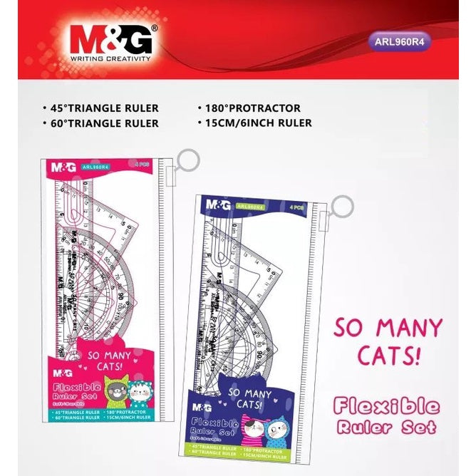 M&G Chenguang So many cats flexible Eke ruler set - No:ARL960R4