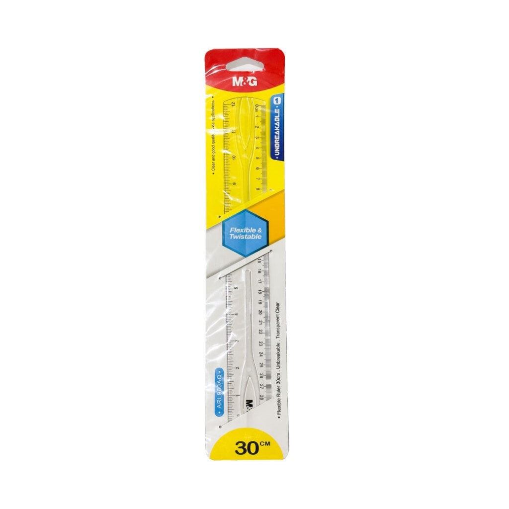 M&G Chenguang Flexible and Twistable Ruler clear silicone - 30cm - No:ARL960AQ