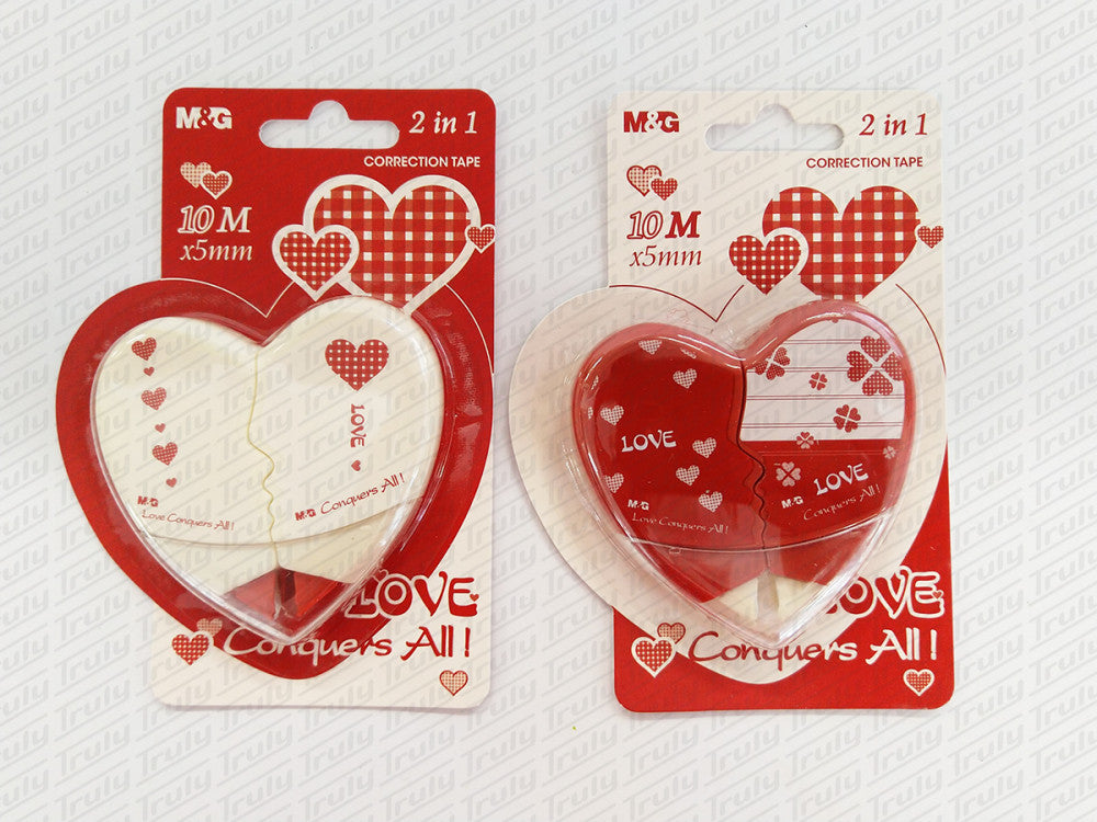 شريط تصحيح M&G، قطعتان، MG Heart Love - 10 أمتار - رقم: HACT1521 - قطعة واحدة