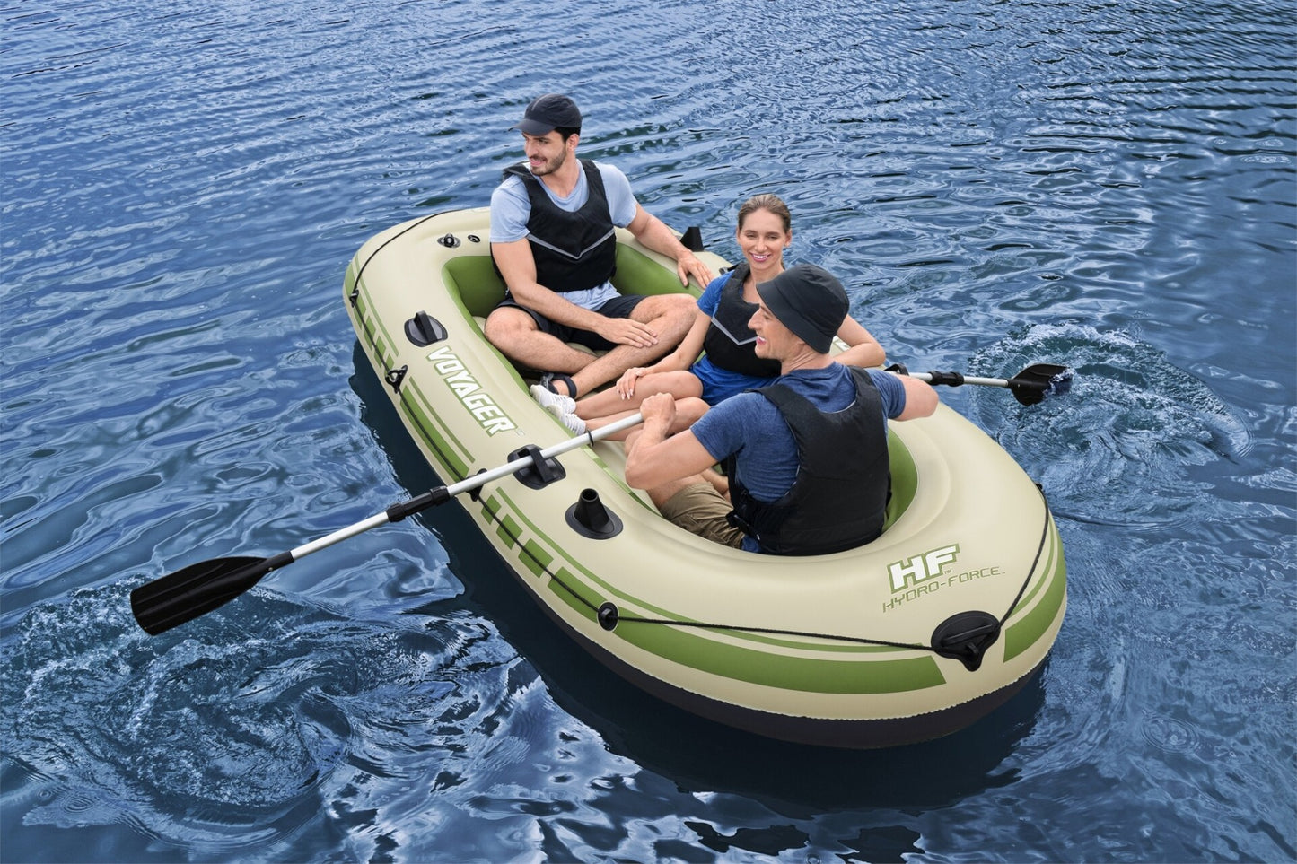 Bestway Inflatable 3-seat boat Voyager X3 Raft, 294x137x46 cm - No:65164